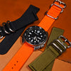 Two Piece Heavy Duty Zulu Strap in Orange - Nomad Watch Works SG