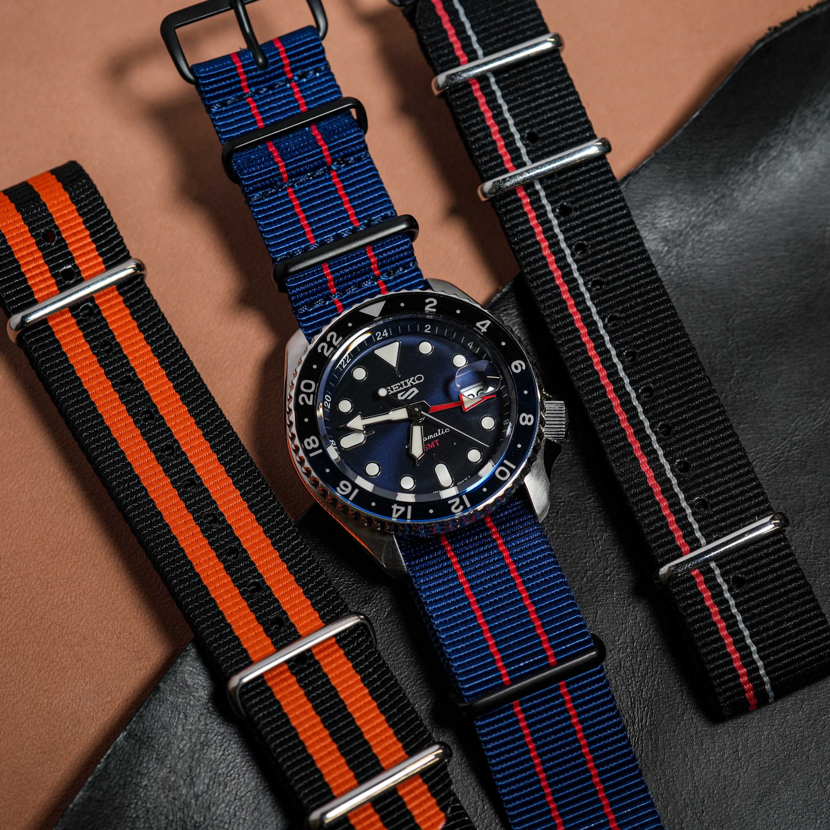 Blue red best sale nato strap