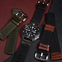 Field Canvas Watch Strap in Black (18mm) - Nomad Watch Works SG