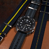 Lux Single Pass Strap in Black Grey - Nomad Watch Works SG