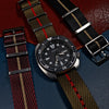 Lux Single Pass Strap in Khaki Red - Nomad Watch Works SG