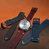 Premium Vintage Calf Leather Watch Strap in Maroon - Nomad Watch Works SG