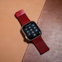 Milanese Mesh Strap in Red (Apple Watch) - Nomad Watch Works SG