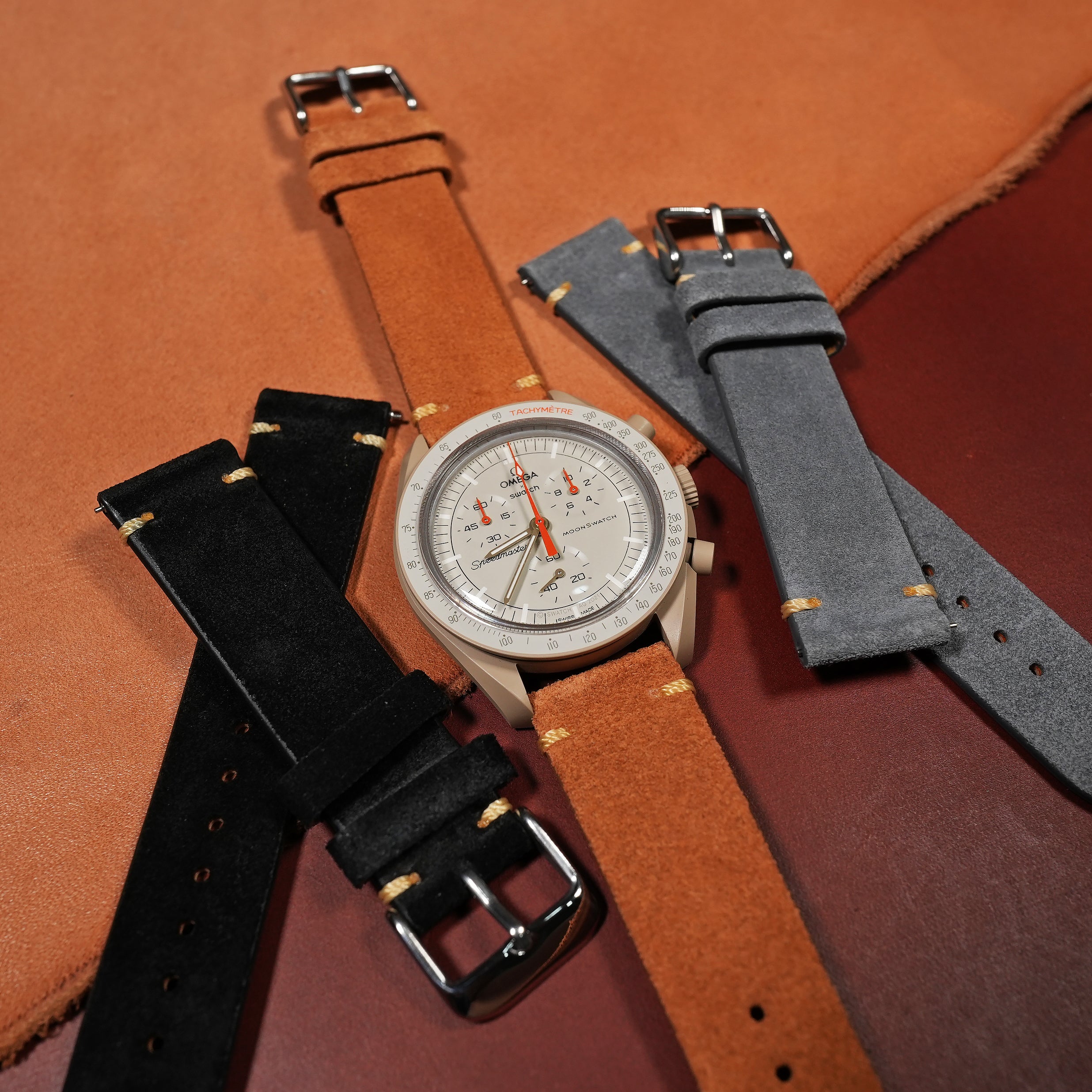 Tan on sale strap watch