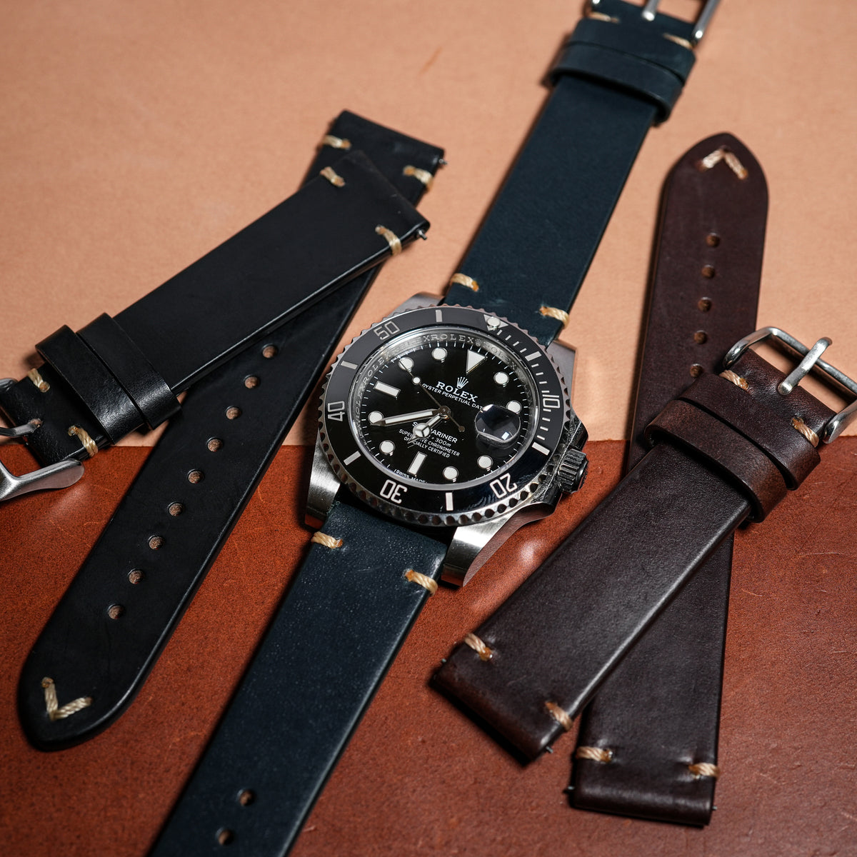 Premium Rally Suede Leather Watch Strap in Black - Nomad Watch Works SG