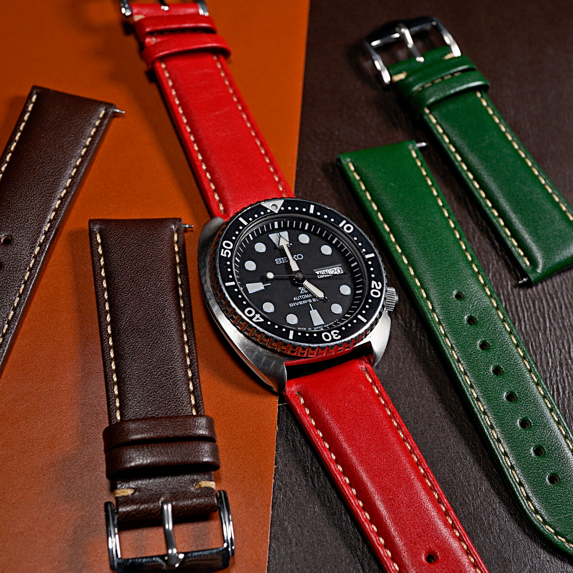 Quick release 2024 leather watch strap