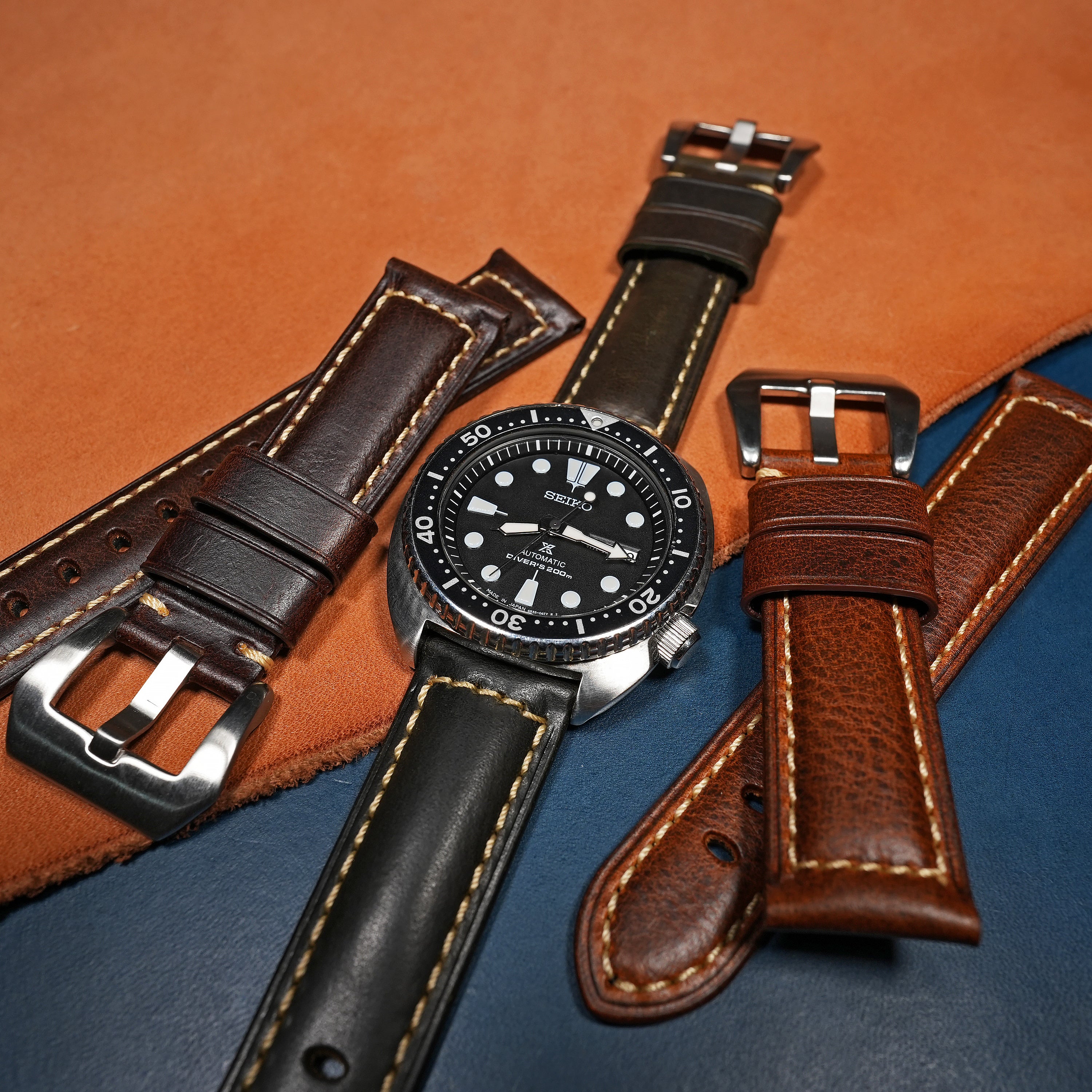 Seiko diver clearance leather