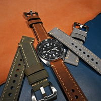 M1 Vintage Leather Watch Strap in Brown - Nomad Watch Works SG