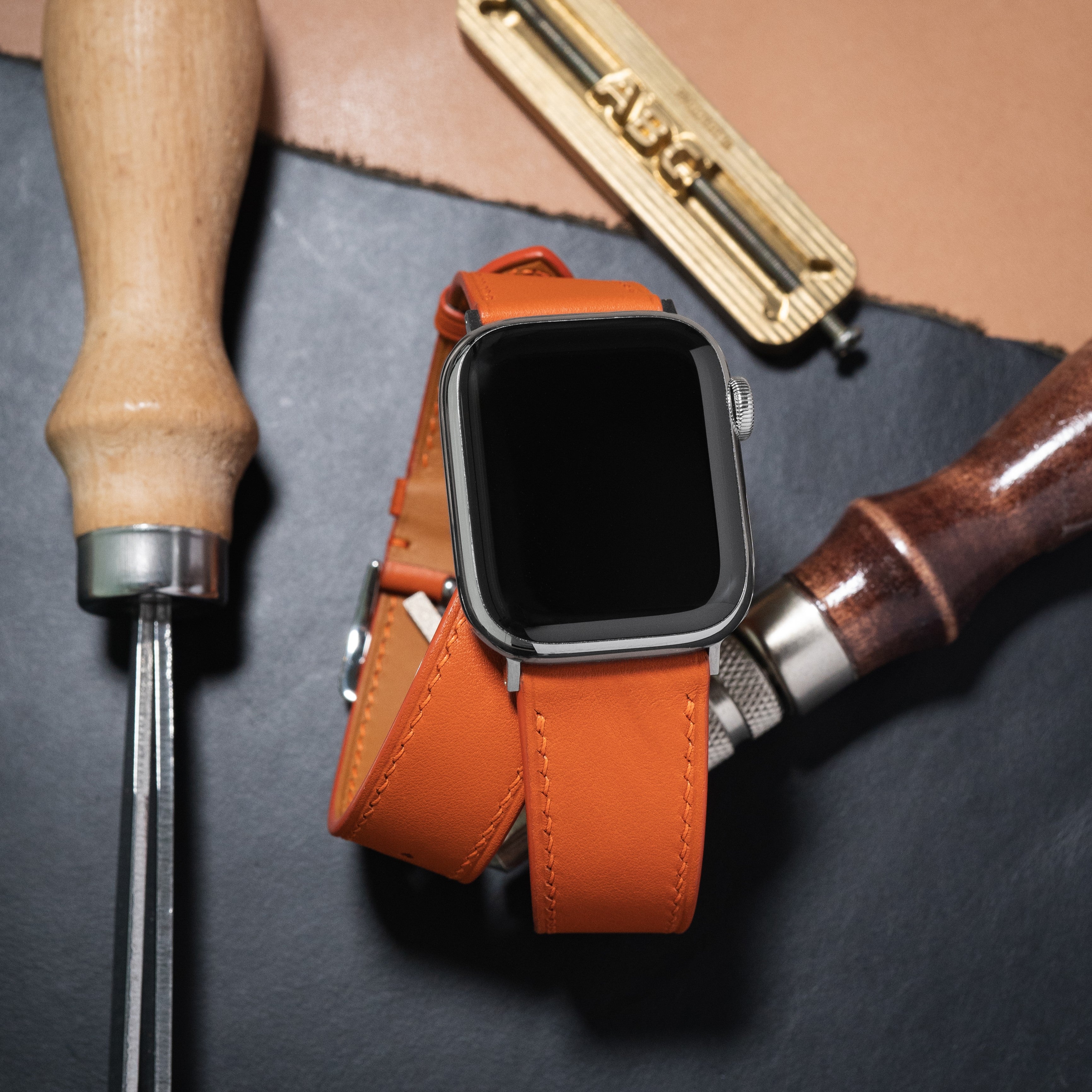 Swift deals Leather Apple Watch Strap customize color, All series, All Sizes handcraft