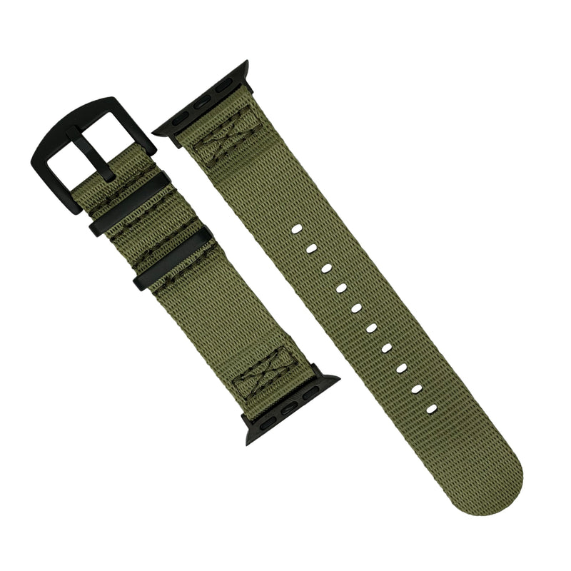 Seat Belt Nato Strap in Olive (Apple Watch) - Nomad Watch Works SG