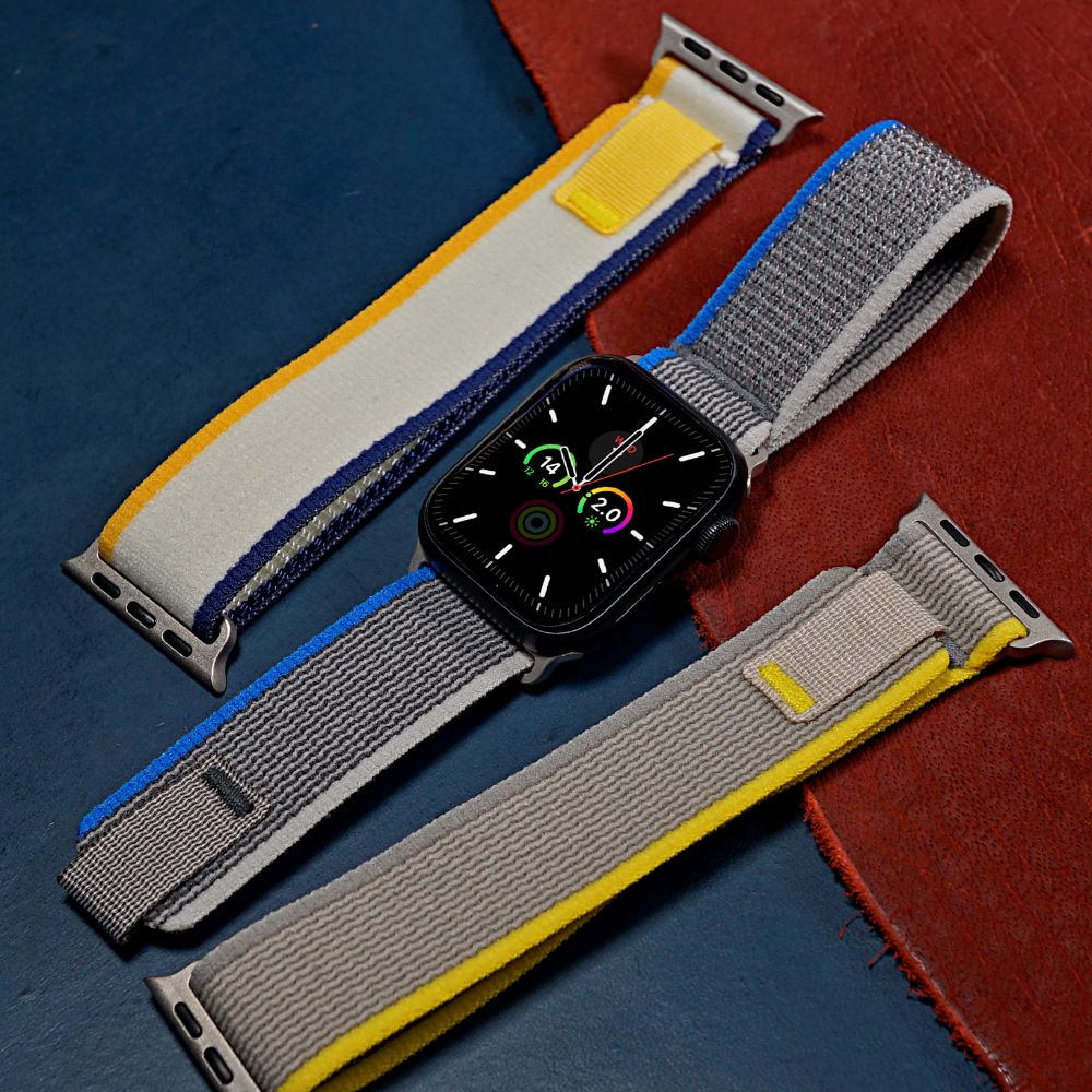 Apple Watch Trail Nylon Strap in Grey (38, 40, 41mm) - Nomad Watch Works SG