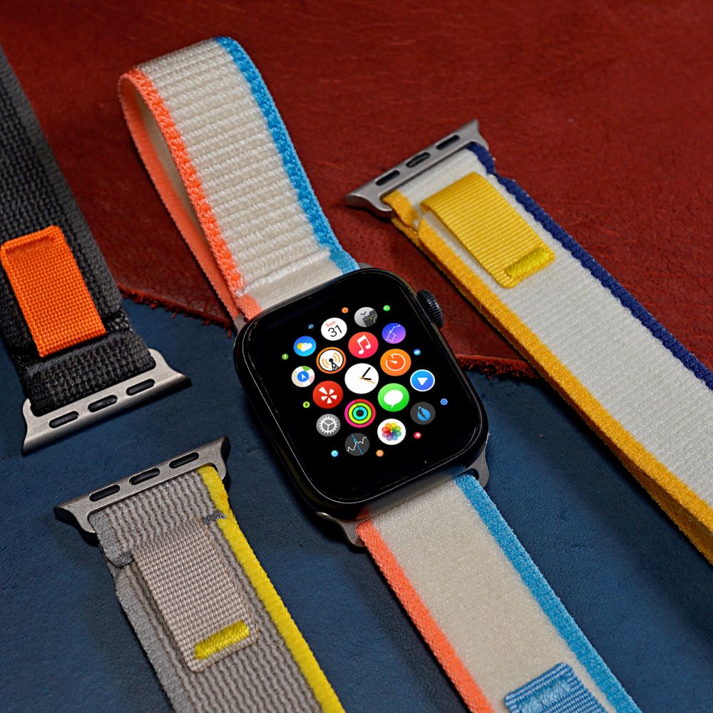 Trail Nylon Strap in Off White D1 Apple Watch