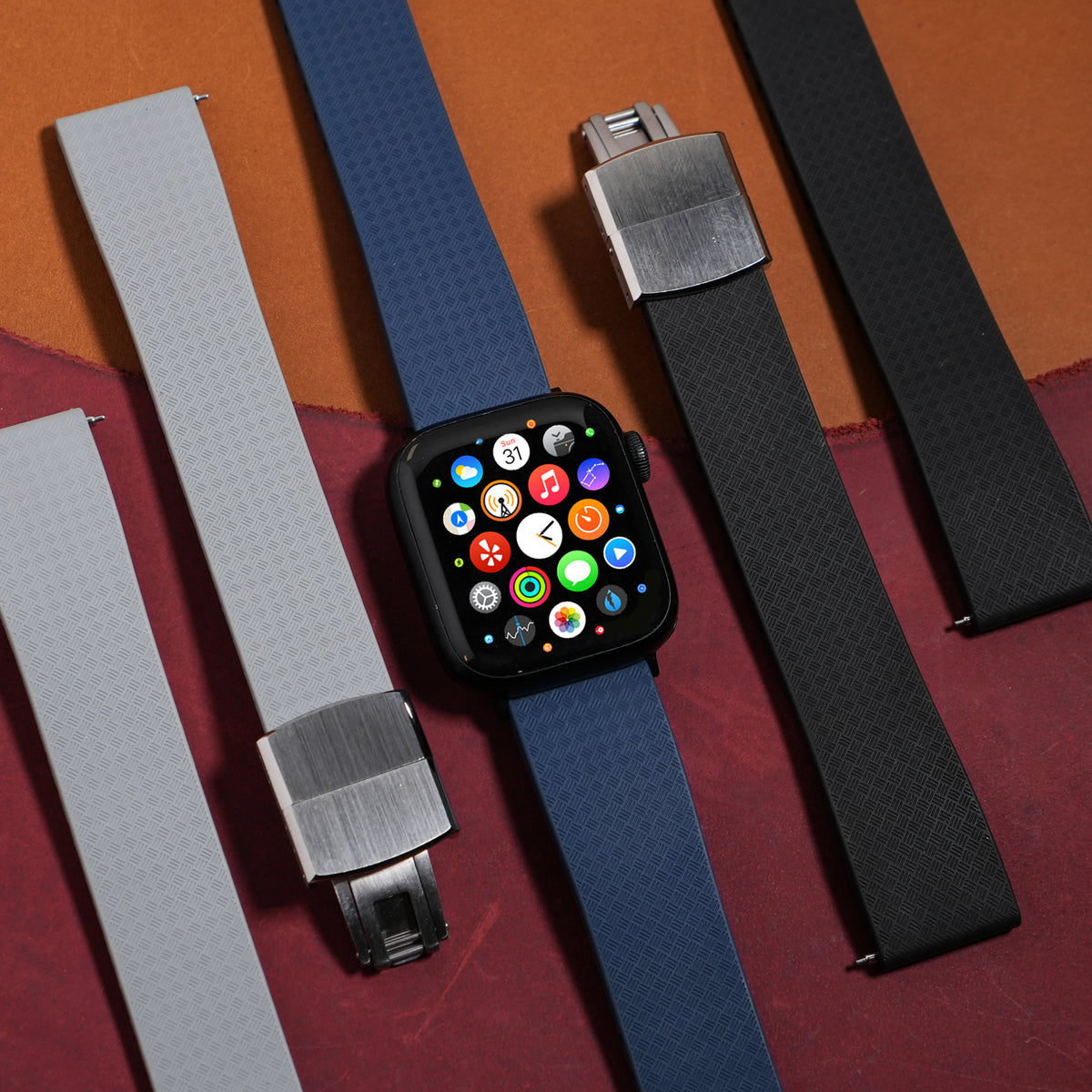 CTS Tropic FKM Rubber Strap in Navy (Apple Watch)