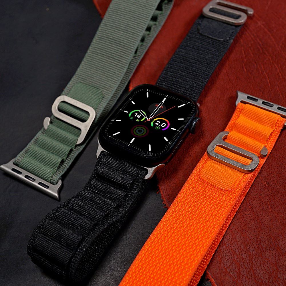 Apple Watch Loop Nylon Strap in Black (38, 40, 41mm) - Nomad Watch Works SG
