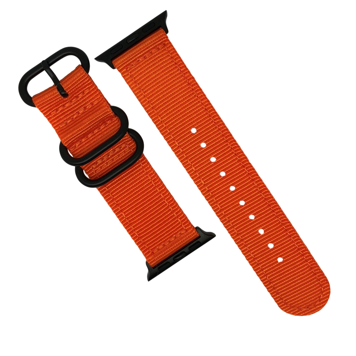 Nylon Zulu Strap in Orange (Apple Watch) - Nomad Watch Works SG