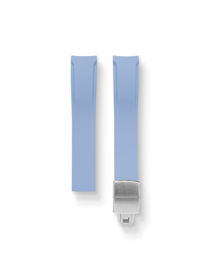 TrimFIT Curve Canvas Pattern FKM Rubber Strap in Baby Blue