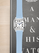 TrimFIT Sports FKM Rubber Strap in Baby Blue for Cartier Santos de Cartier