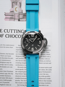 Marine FKM Rubber Strap in Baby Blue for Panerai