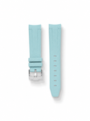 Retro Rubber Strap in Baby Blue for Omega x Swatch Moonswatch