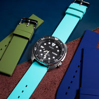 Basic Rubber Strap in Turquoise (18mm) - Nomad Watch Works SG