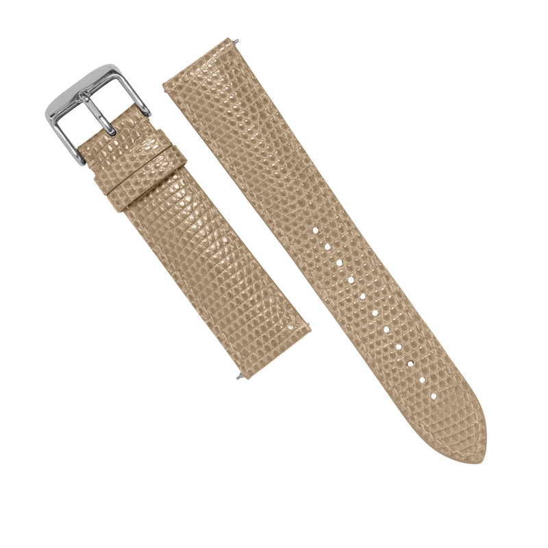 MTO Lizard Skin Watch Strap in Biege