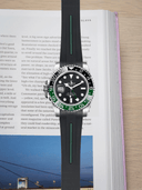 TrimFIT Sports FKM Rubber Strap in Black/Green for Rolex GMT-Master II (PREORDER)