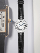 MTO Crocodile Leather Strap in Black (Semi-Glossy) for Cartier Ballon Bleu