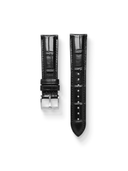 Classic Croc Embossed Leather Strap in Black