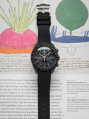 Retro Rubber Strap in Black for Omega x Swatch Moonswatch