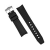 Curved End FKM Rubber Strap for Tudor Black Bay 58 in Black (20mm)