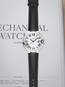 MTO Epsom Leather Strap in Black for Cartier Ballon Bleu