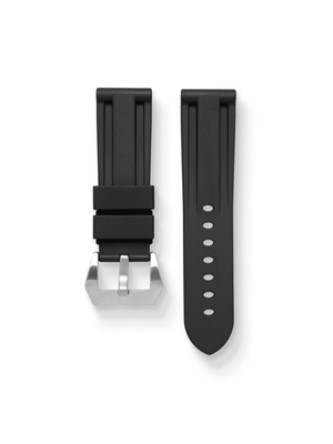 Marine FKM Rubber Strap in Black for Panerai