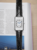 MTO Ostrich Leather Strap in Black for Jaeger-LeCoultre Reverso