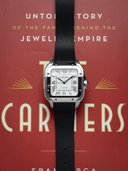 Dress FKM Rubber Strap in Black for Cartier Santos de Cartier