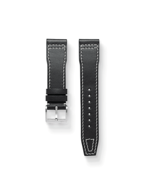 MTO Pilot Buttero Leather Strap in Black for IWC (Mark Series, Chronograph, Big Pilot)