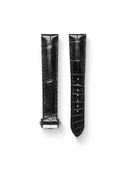 MTO Crocodile Leather Strap in Black (Semi-Glossy) for Omega Seamaster