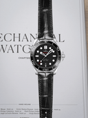 MTO Crocodile Leather Strap in Black (Semi-Glossy) for Omega Seamaster