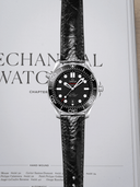 MTO Ostrich Leather Strap in Black for Omega Seamaster