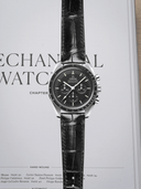 MTO Crocodile Leather Strap in Black (Semi-Glossy) for Omega Speedmaster
