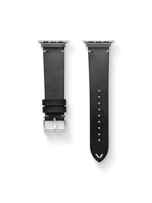 Vintage Horween Chromexcel Leather Strap in Black for Apple Watch