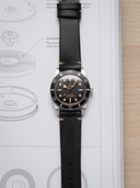 Vintage Horween Chromexcel Leather Strap in Black - Nomad Watch Works SG