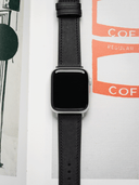 Signature Pueblo Leather Strap in Black for Apple Watch