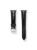 MTO Ostrich Leather Strap in Black for Apple Watch