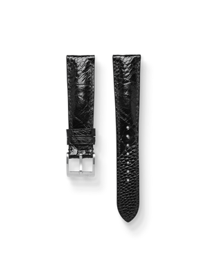 MTO Ostrich Leather Strap in Black for Cartier Tank
