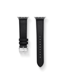 Signature Pueblo Leather Strap in Black for Apple Watch