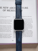 Classic LPA Camo Leather Strap in Blue Camo for Apple Watch