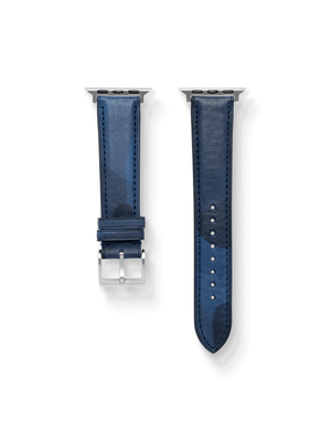Classic LPA Camo Leather Strap in Blue Camo for Apple Watch