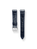 MTO Crocodile Leather Strap in Blue (Non-Glossy) for Cartier Santos de Cartier