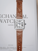 MTO Ostrich Leather Strap in Brandy for Cartier Santos Dumont