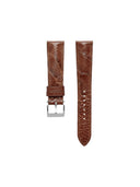 MTO Ostrich Leather Strap in Brandy for Cartier Tank - Nomad Watch Works SG